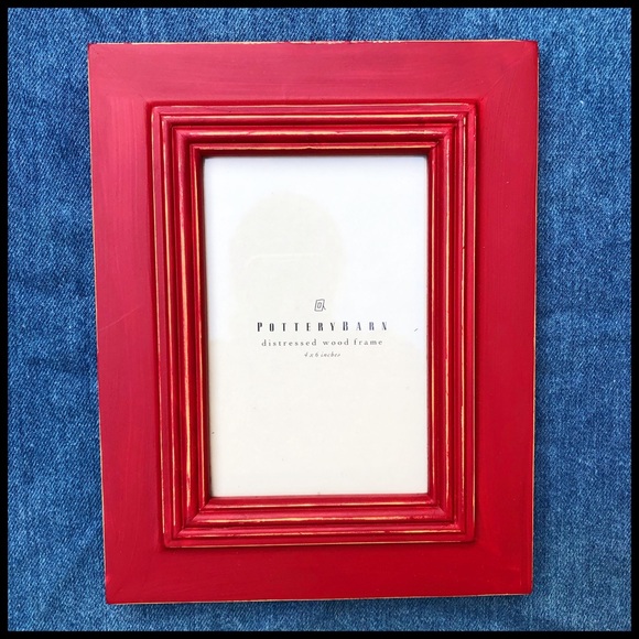 Pottery Barn Other - Pottery Barn Distressed 4x6 Frame. Red. Brand new.